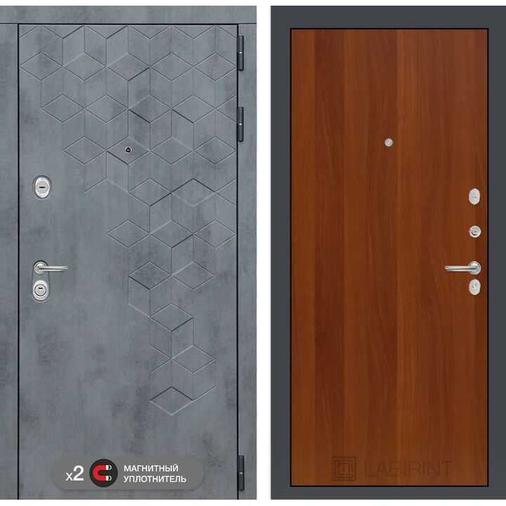 Входная дверь Лабиринт Бетон 05 - Итальянский орех Входная дверь Лабиринт Бетон 05 - Итальянский орех