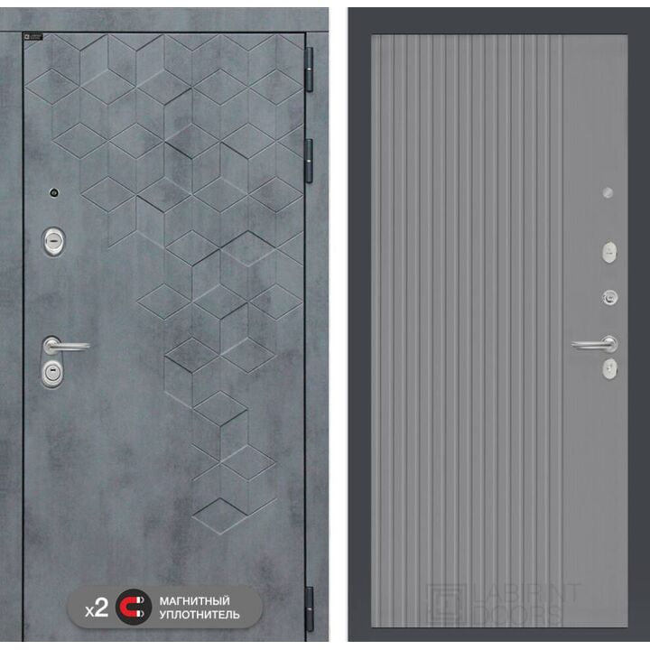 Входная дверь Лабиринт Бетон 29 - Серый рельеф софт Входная дверь Лабиринт Бетон 29 - Серый рельеф софт