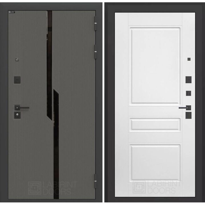 Входная дверь Лабиринт CARBON 03 - Белый софт Входная дверь Лабиринт CARBON 03 - Белый софт