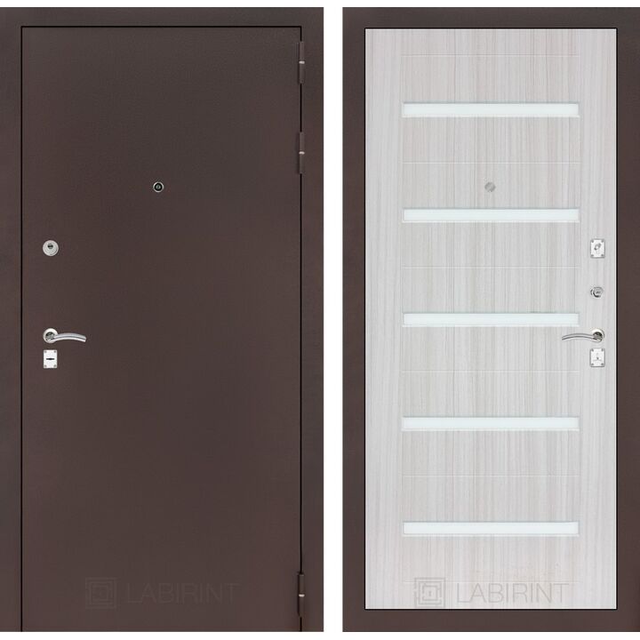 Входная дверь Лабиринт CLASSIC антик медный 01 - Сандал белый Входная дверь Лабиринт CLASSIC антик медный 01 - Сандал белый