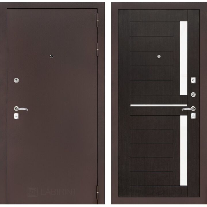 Входная дверь Лабиринт CLASSIC антик медный 02 - Венге Входная дверь Лабиринт CLASSIC антик медный 02 - Венге