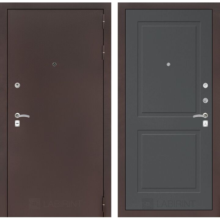 Входная дверь Лабиринт CLASSIC антик медный 11 - Графит софт Входная дверь Лабиринт CLASSIC антик медный 11 - Графит софт
