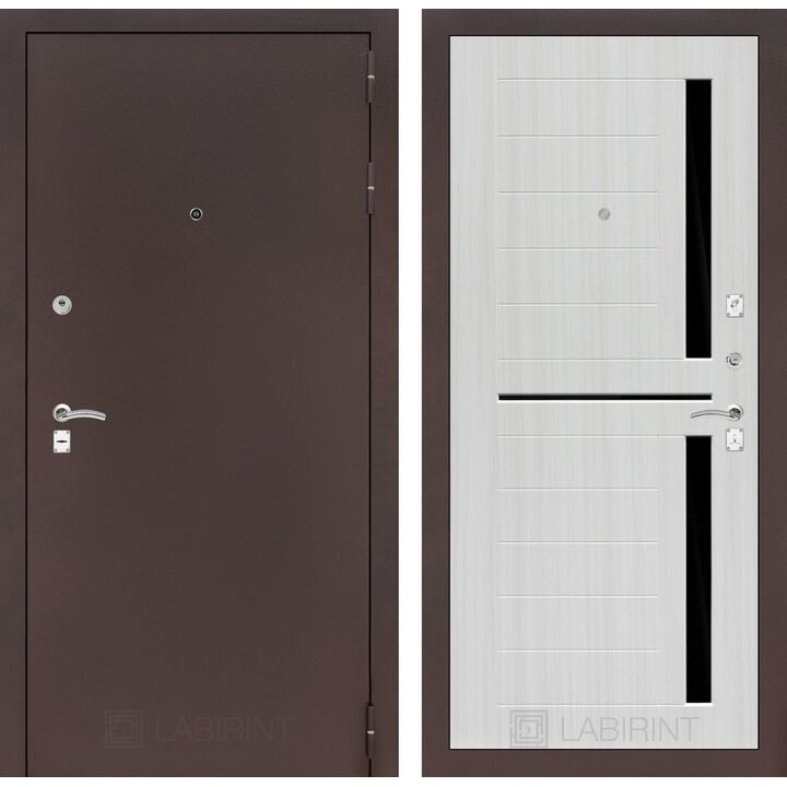 Входная дверь Лабиринт CLASSIC антик медный 02 - Сандал белый Входная дверь Лабиринт CLASSIC антик медный 02 - Сандал белый