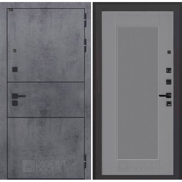 Входная дверь Лабиринт INFINITY 30 - Серый рельеф софт Входная дверь Лабиринт INFINITY 30 - Серый рельеф софт