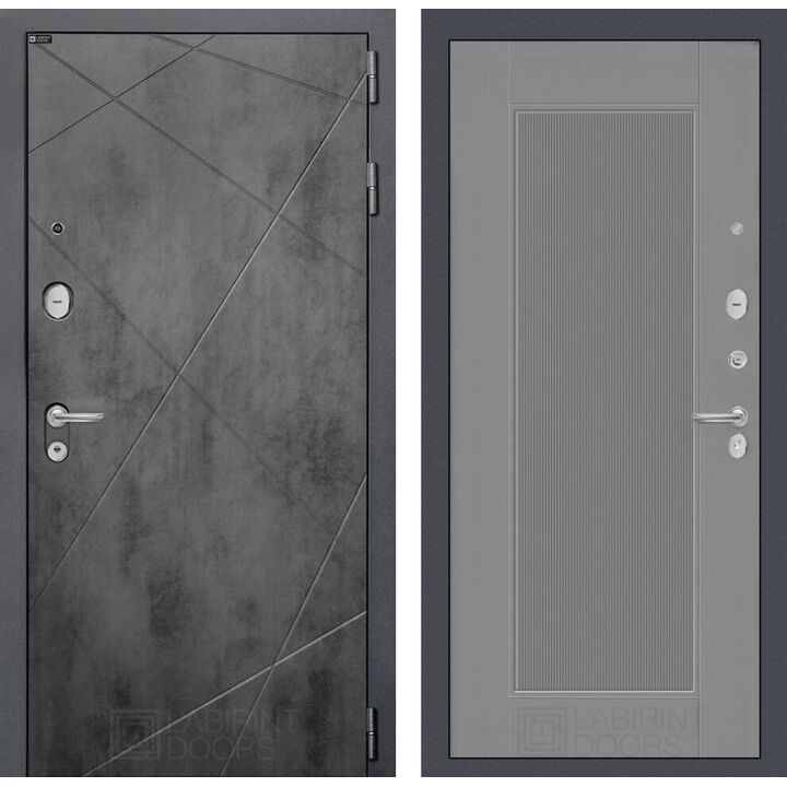 Входная дверь Лабиринт LOFT 30 - Серый рельеф софт Входная дверь Лабиринт LOFT 30 - Серый рельеф софт
