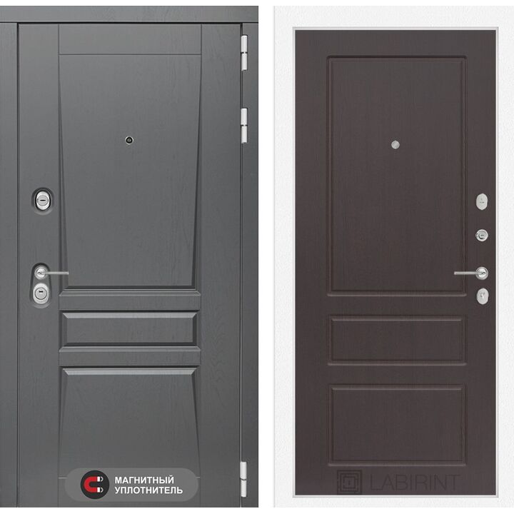 Входная дверь Лабиринт Платинум 03 - Орех премиум Входная дверь Лабиринт Платинум 03 - Орех премиум