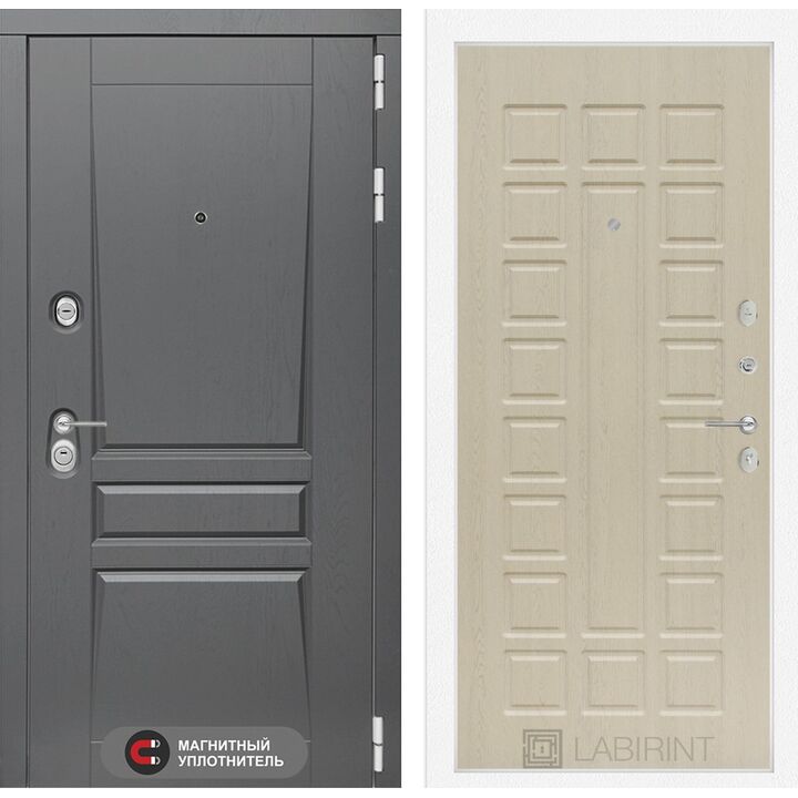 Входная дверь Лабиринт Платинум 04 - Беленый дуб Входная дверь Лабиринт Платинум 04 - Беленый дуб