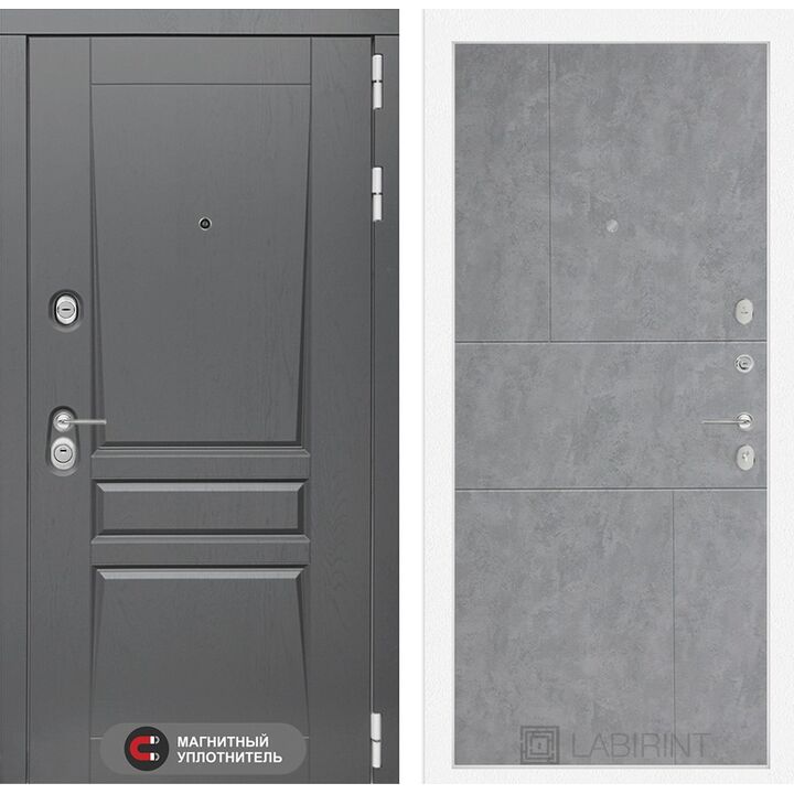 Входная дверь Лабиринт Платинум 21 - Бетон светлый Входная дверь Лабиринт Платинум 21 - Бетон светлый