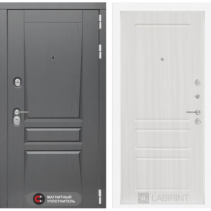 Входная дверь Лабиринт Платинум 03 - Сандал белый Входная дверь Лабиринт Платинум 03 - Сандал белый