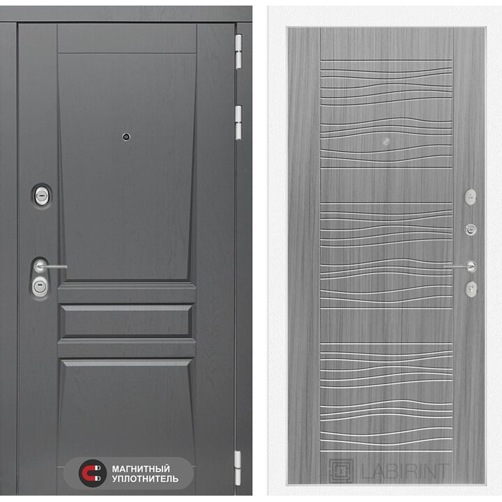 Входная дверь Лабиринт Платинум 06 - Сандал серый Входная дверь Лабиринт Платинум 06 - Сандал серый