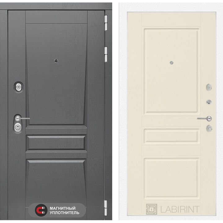 Входная дверь Лабиринт Платинум 03 - Крем софт Входная дверь Лабиринт Платинум 03 - Крем софт