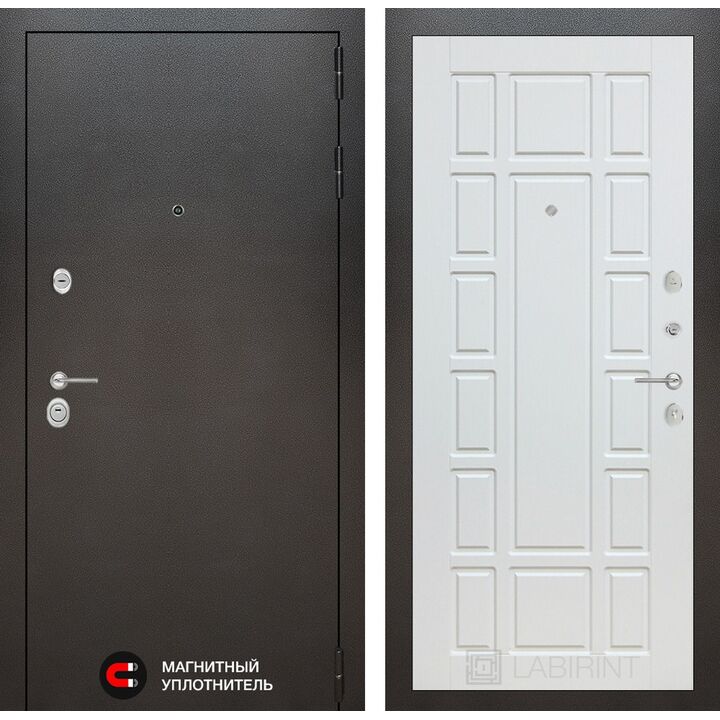Входная дверь Лабиринт SILVER 12 - Белое дерево Входная дверь Лабиринт SILVER 12 - Белое дерево