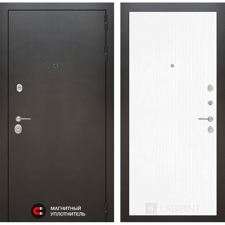 Входная дверь Лабиринт SILVER 07 - Белое дерево Входная дверь Лабиринт SILVER 07 - Белое дерево