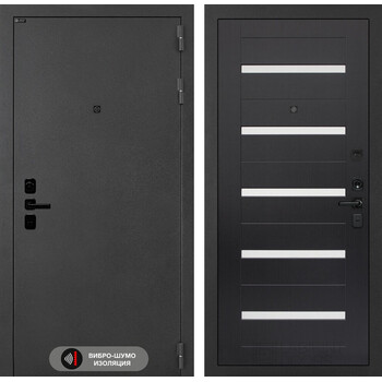 Входная дверь Лабиринт Соналаб 01 - Венге, стекло белое