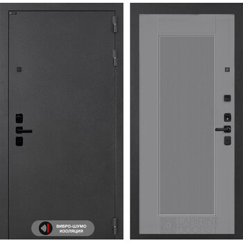 Входная дверь Лабиринт Соналаб 30 - Серый рельеф софт