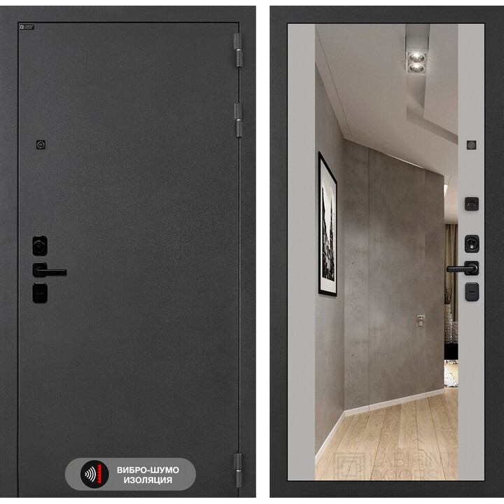 Входная дверь Лабиринт Соналаб с зеркалом Максимум - Грей софт