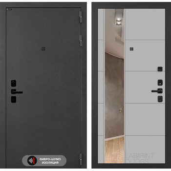 Входная дверь Лабиринт Соналаб с зеркалом 19 - Грей софт