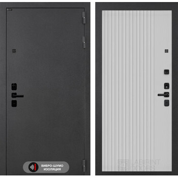 Входная дверь Лабиринт Соналаб 29 - Белый рельеф софт