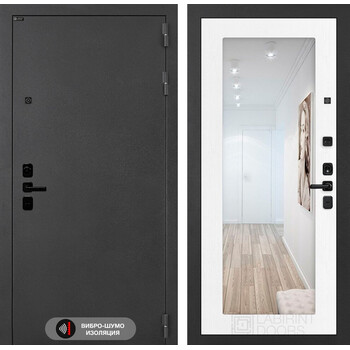 Входная дверь Лабиринт Соналаб с зеркалом 18 - Белое дерево