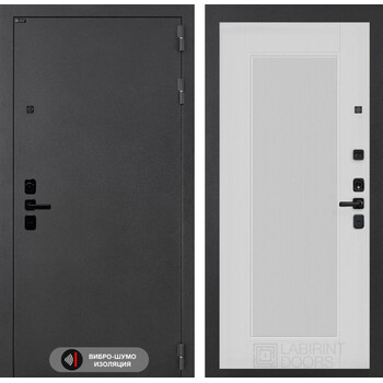 Входная дверь Лабиринт Соналаб 30 - Белый рельеф софт