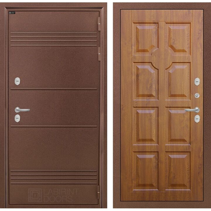 Входная дверь Лабиринт Термо Лайт 17 - Золотой дуб Входная дверь Лабиринт Термо Лайт 17 - Золотой дуб