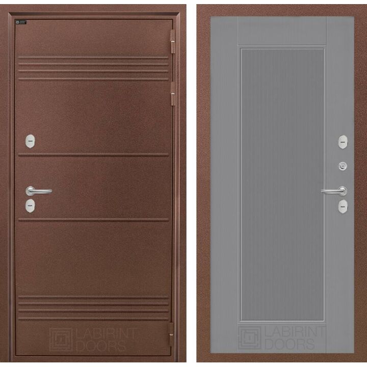 Входная дверь Лабиринт Термо Лайт 30 - Серый рельеф софт Входная дверь Лабиринт Термо Лайт 30 - Серый рельеф софт