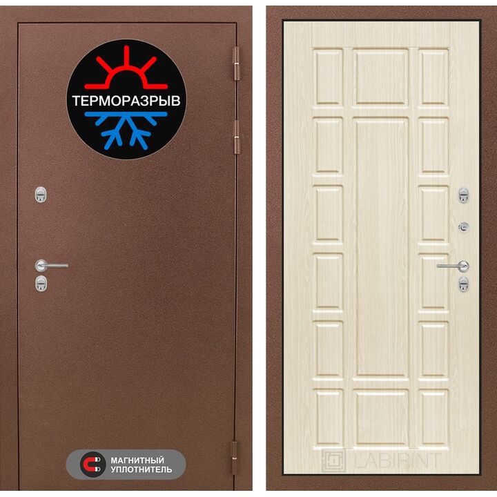 Входная дверь Лабиринт Термо Магнит 12 - Беленый дуб Входная дверь Лабиринт Термо Магнит 12 - Беленый дуб