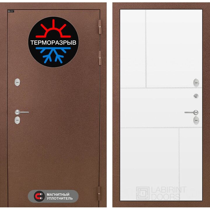 Входная дверь Лабиринт Термо Магнит 21 - Белый софт Входная дверь Лабиринт Термо Магнит 21 - Белый софт