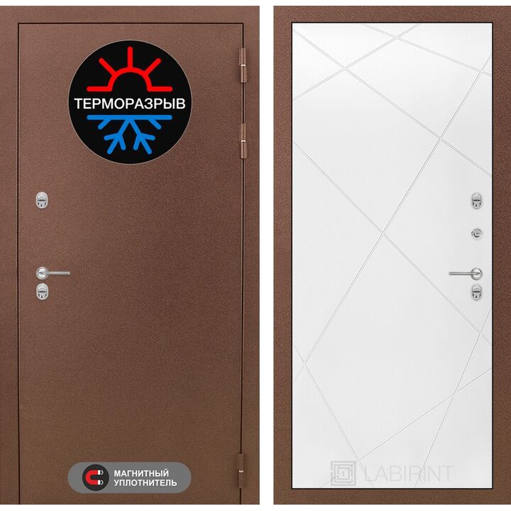 Входная дверь Лабиринт Термо Магнит 24 - Белый софт Входная дверь Лабиринт Термо Магнит 24 - Белый софт