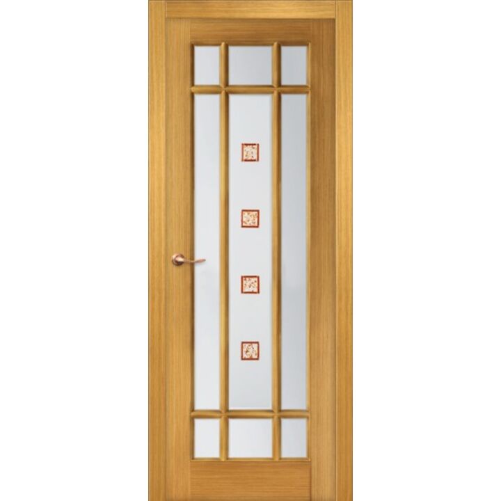 Дверь Клеманс Дуб стекло Сатиномат большое - модель сняли с производства