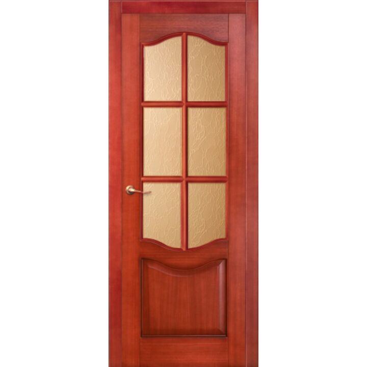 Дверь Палома Красное дерево стекло Нил бронза - модель сняли с производства