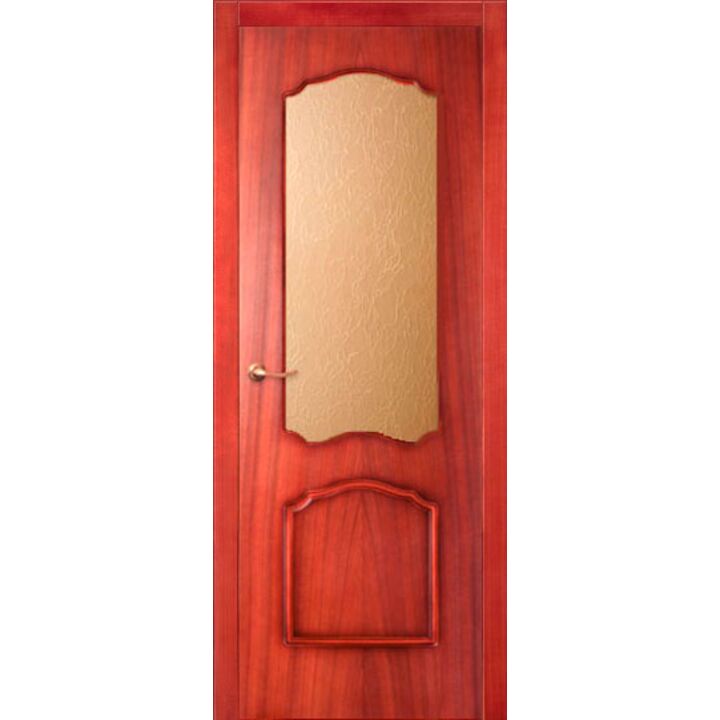 Дверь Амели Красное дерево стекло Нил бронза - модель сняли с производства