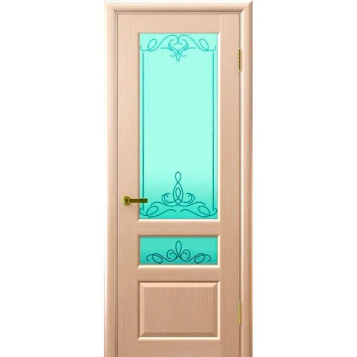 Дверь Валентия-2 Беленый дуб, стекло