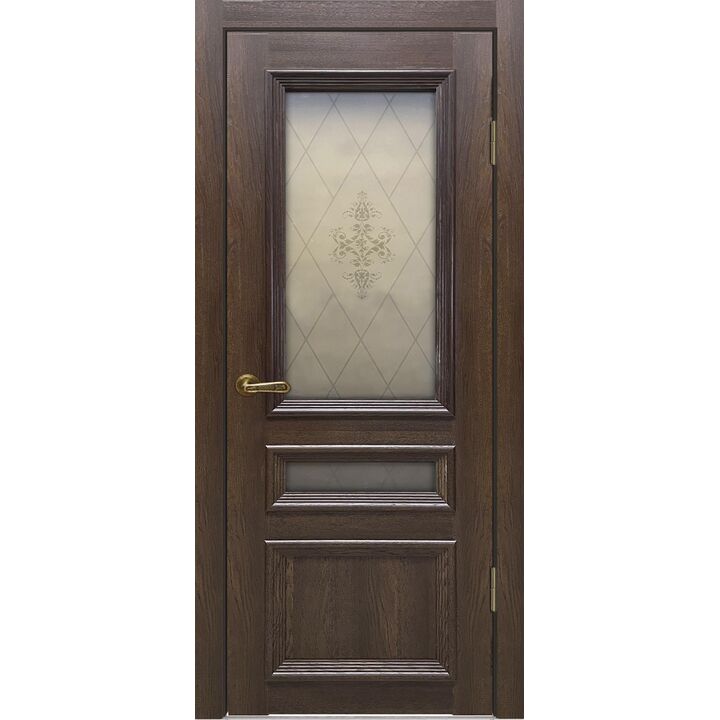 Дверь Вероника-3 ДО дуб оксфордский стекло сатинат