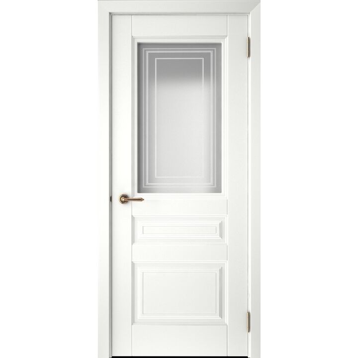 Дверь Скин-1 ДО Белая эмаль