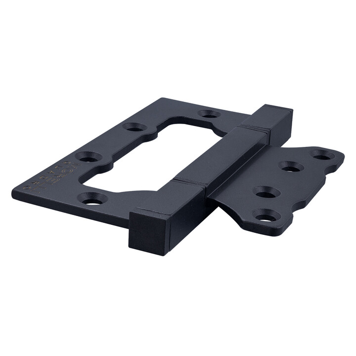 Петля Морелли алюминиевая без врезки на квадратной оси (QUADRO-1 BL) вес полотна до 30 кг, цвет - черный