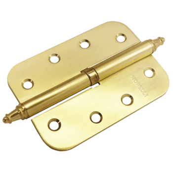 Петля Морелли стальная скругленная правая (MS-C 100X70X2.5 SG R) цвет - мат.золото