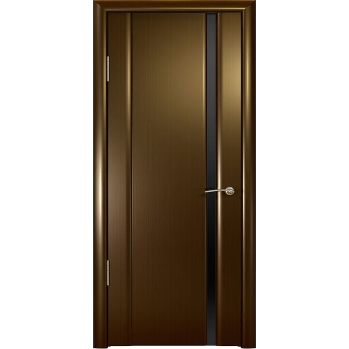 Дверь Шторм-1 Венге стекло черное