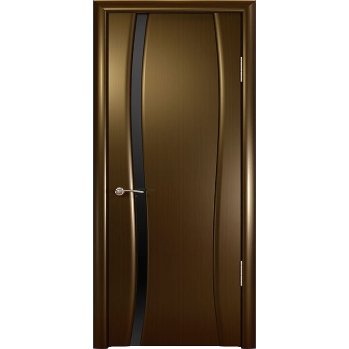 Дверь Буревестник-1 Венге стекло черное