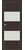 Дверь 10Е Темно-коричневый матовый, стекло белый лак, кромка матовая с 4х сторон