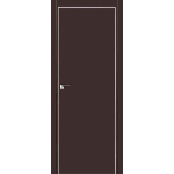 Дверь 1Е Темно-коричневый матовый, кромка матовая с 4х ст.