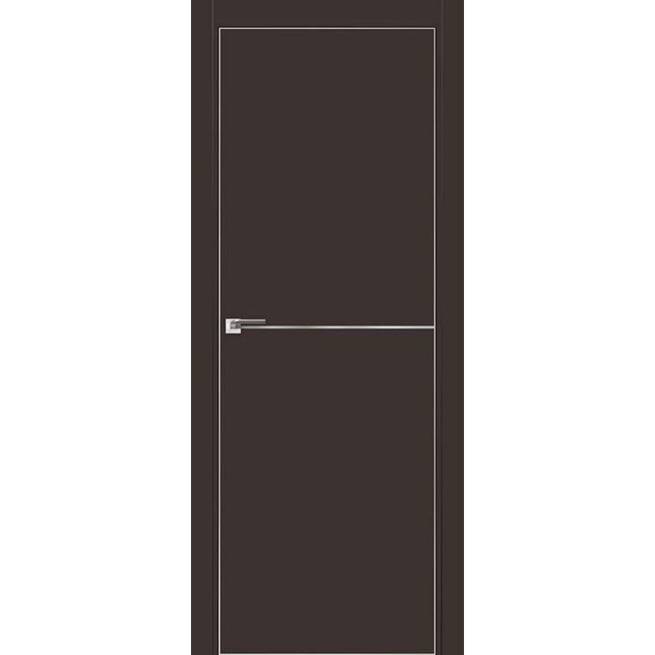 Дверь 12Е Темно-коричневый матовый, кромка матовая с 4х сторон