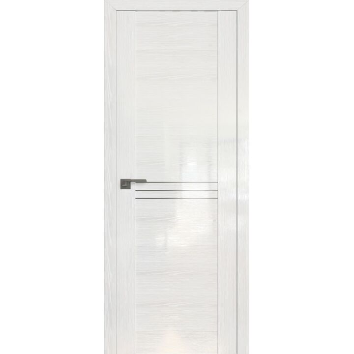 Дверь 150STP Pine White glossy, алюминиевые молдинги