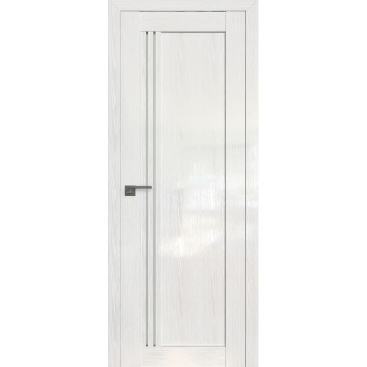 Дверь 2.50STP Pine White glossy стекло дождь белый