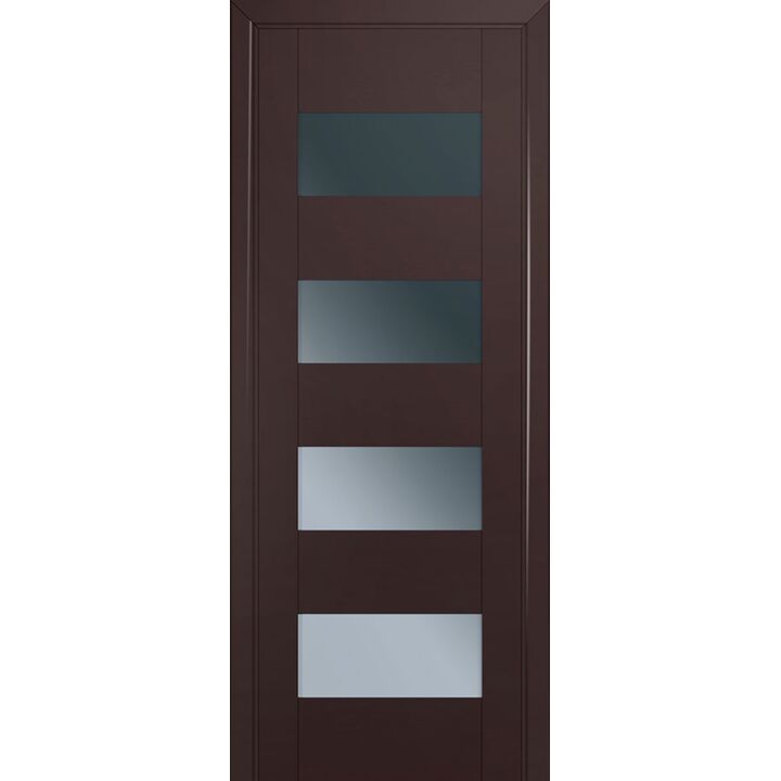Дверь 46U Темно-коричневый матовый стекло графит