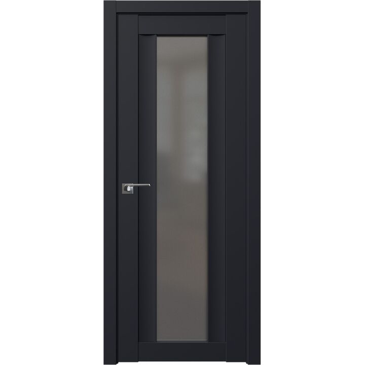 Дверь 53U Черный матовый стекло графит