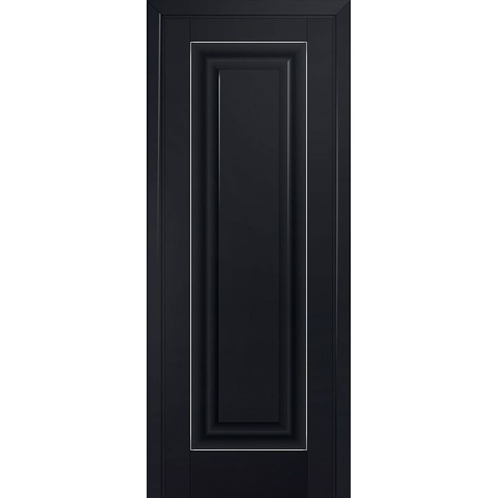 Дверь 23U Черный матовый серебро