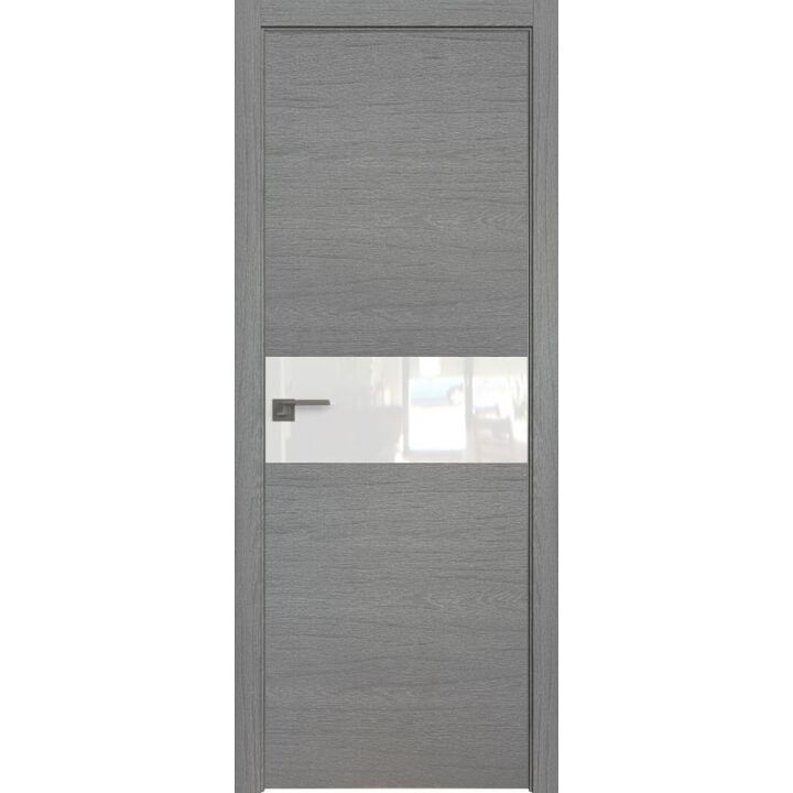 Дверь 4ZN Грувд серый, кромка алюминиевая матовая с 4х сторон