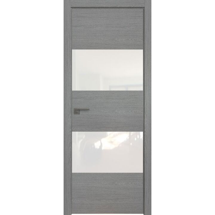 Дверь 10ZN Грувд серый, кромка алюминиевая матовая с 4х сторон