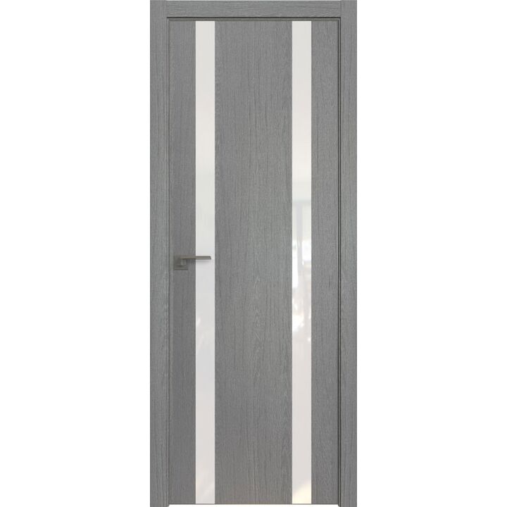 Дверь 9ZN Грувд серый, кромка алюминиевая матовая с 4х сторон